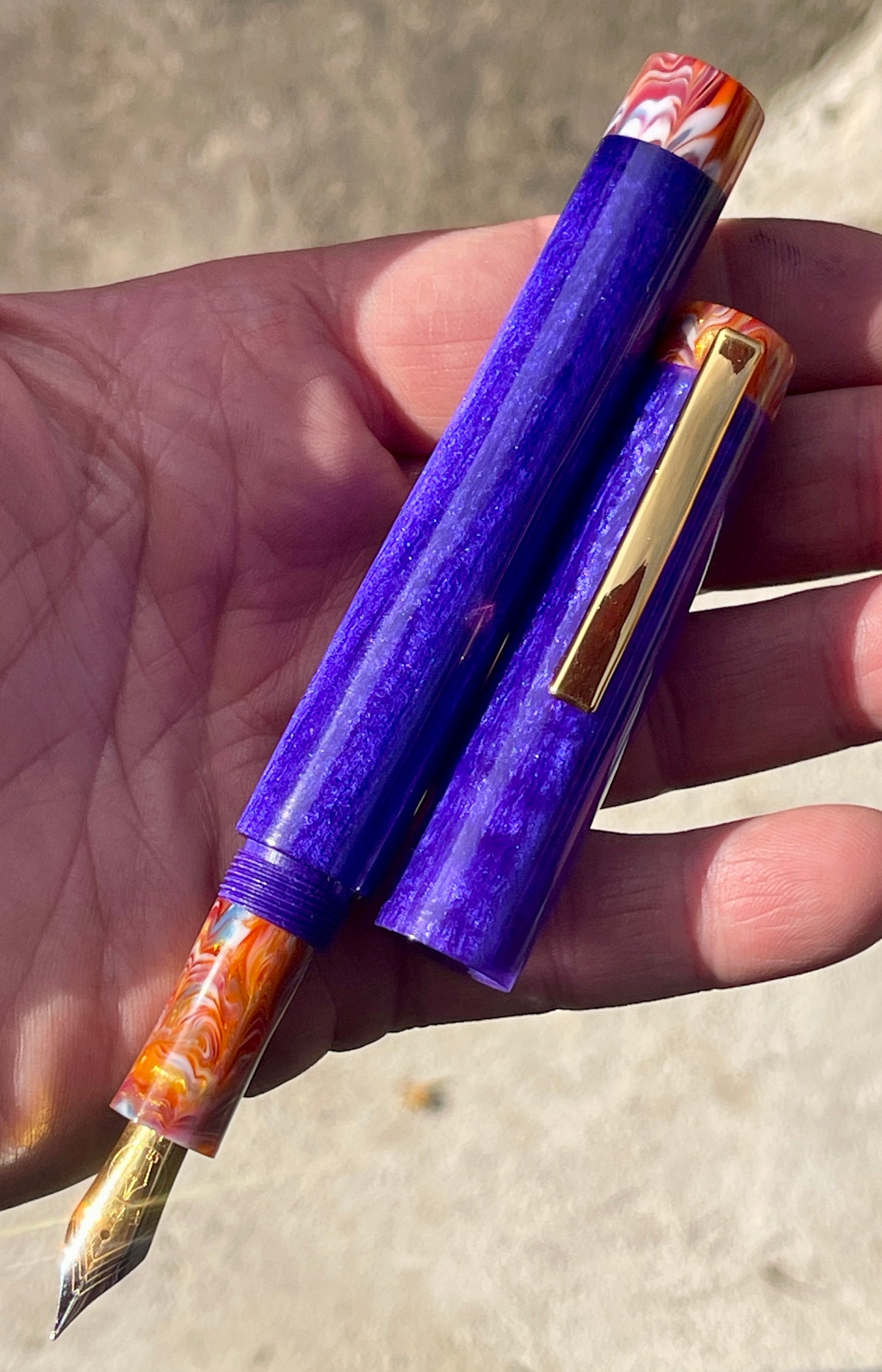 Plum Crazy Purple Pen with clip