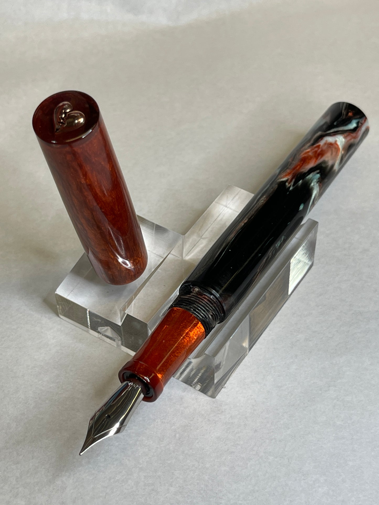 Copper Duel Fountain Pen (Torn Heart)