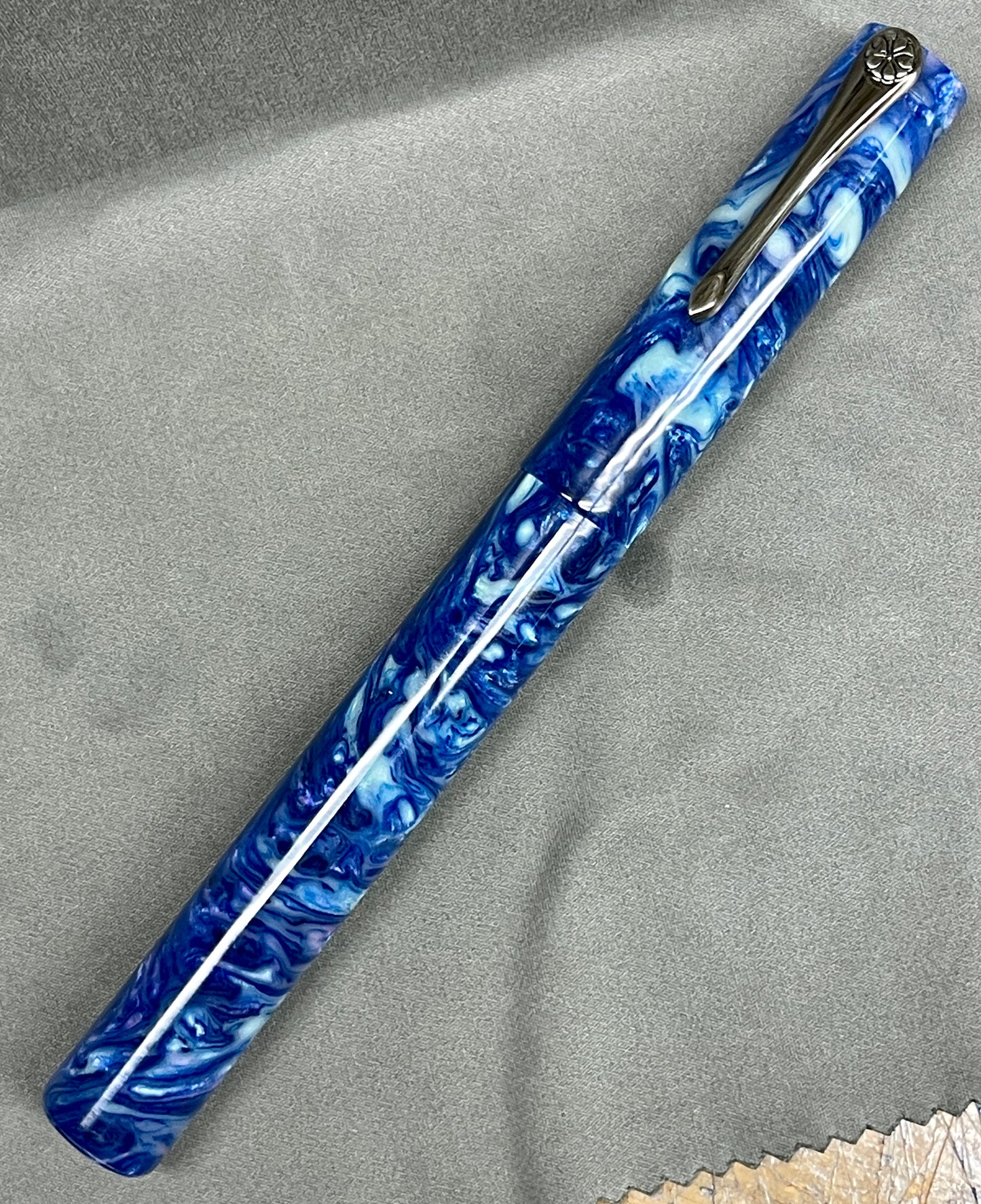 Z - Blue Abalone Pen with clip (Derek)