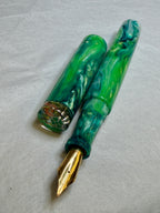 Lime Green Abalone Alpha Fountain Pen