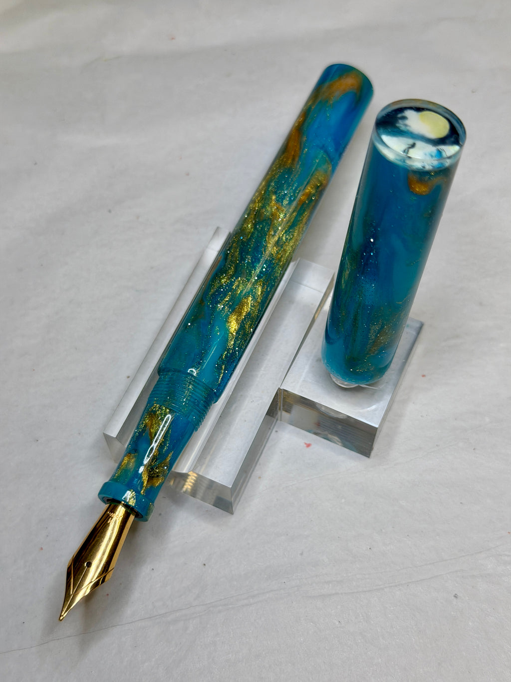 Moonlit Surf Alpha Fountain Pen