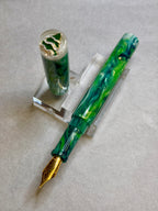 Lime Green Abalone Christmas Tree #7 Alpha Fountain Pen