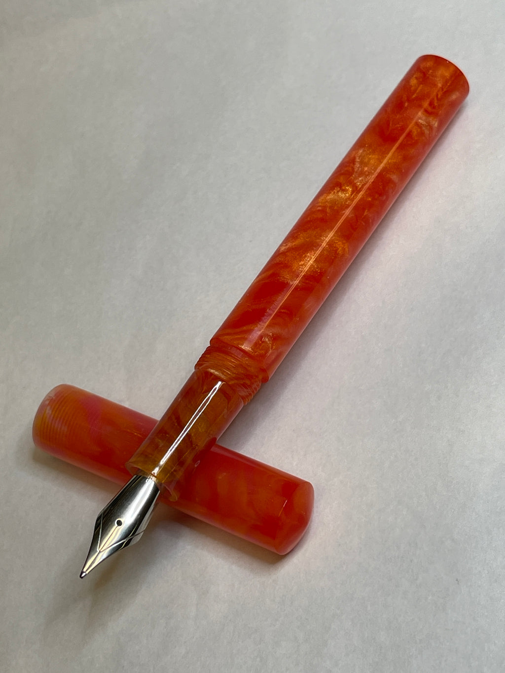 Orange Abalone Alpha Petite Fountain Pen
