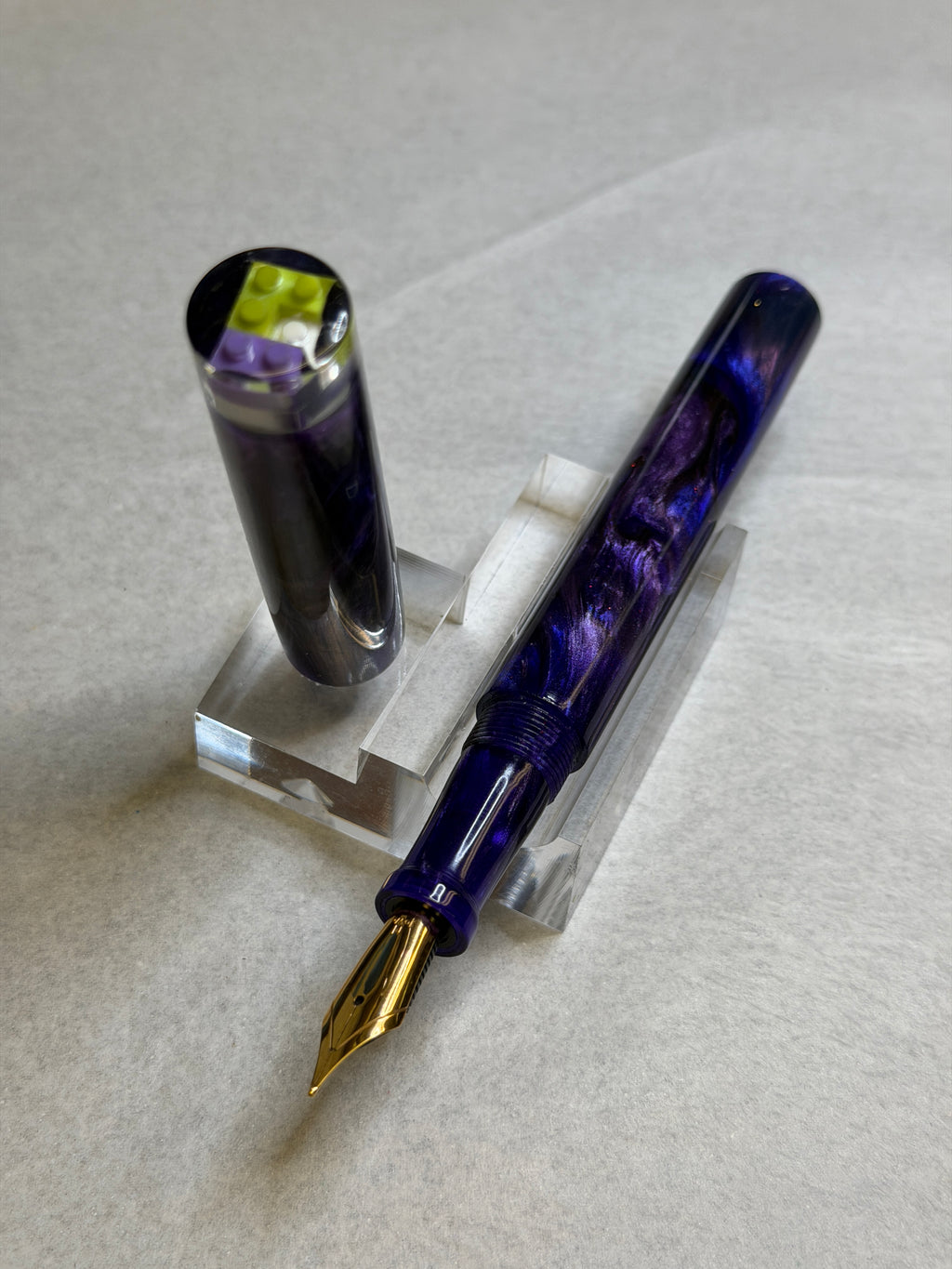 Violet Reverb Lego Alpha Fountain Pen