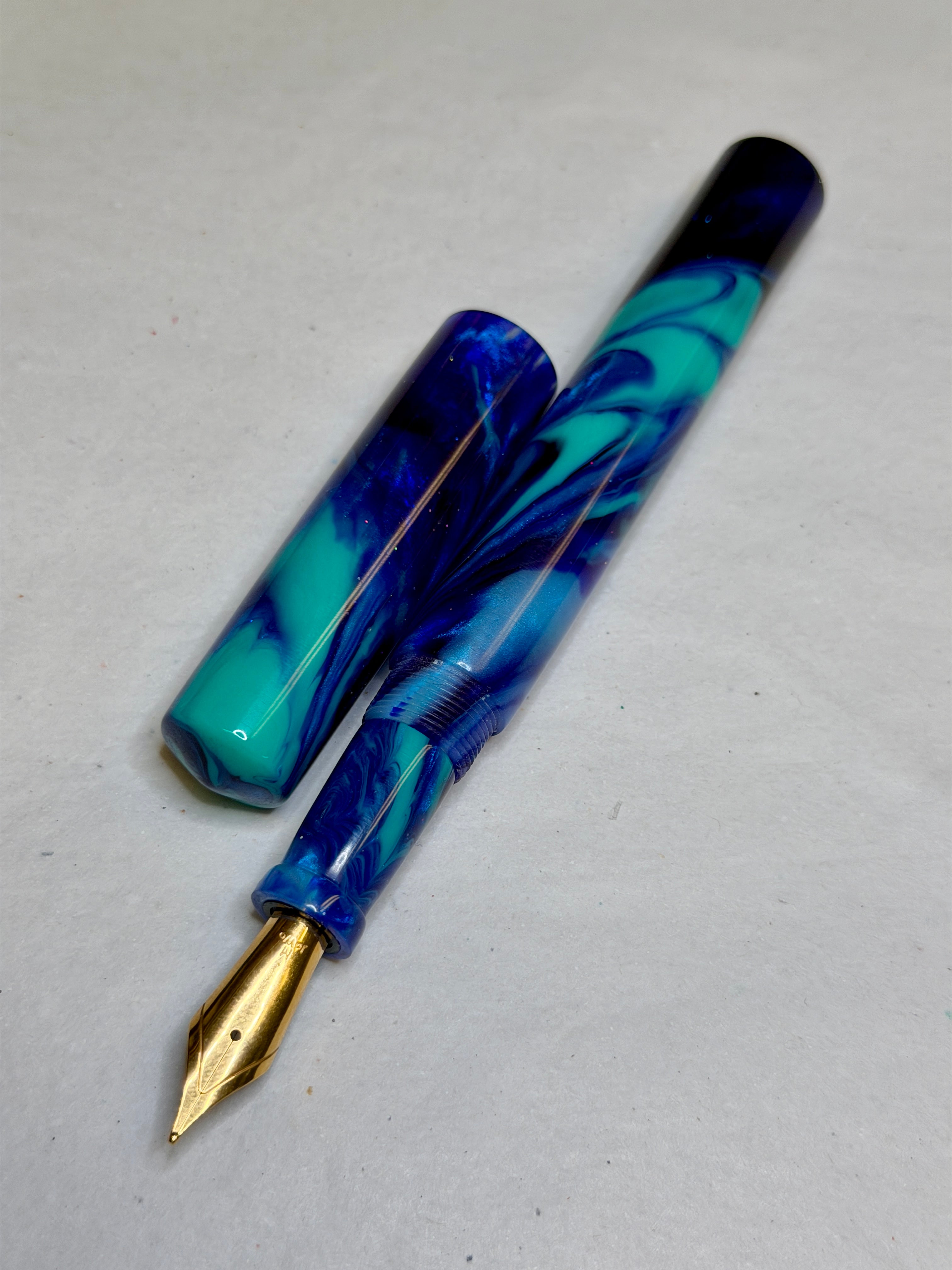 Tranquil Blues Alpha Fountain Pen - CM