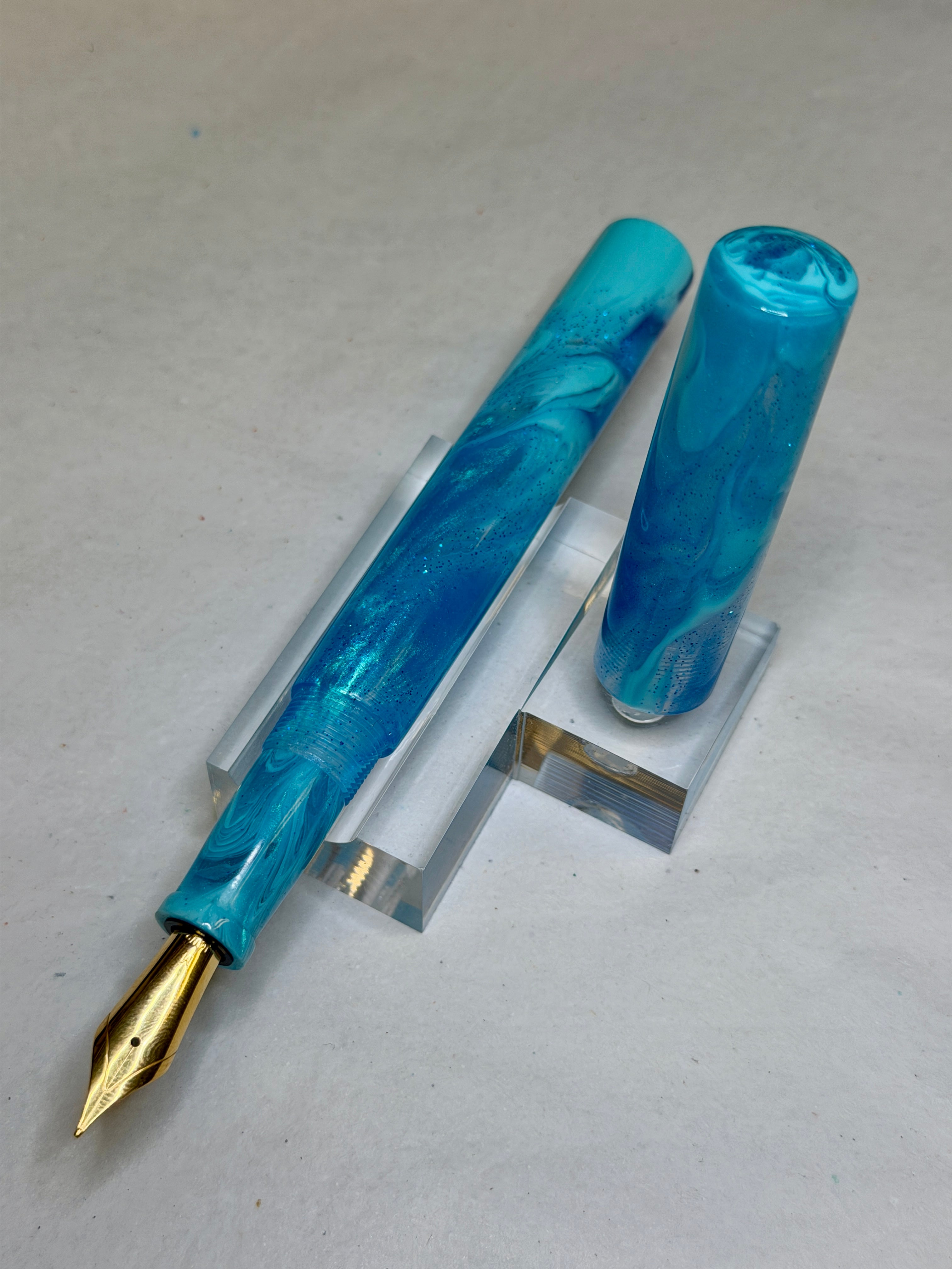 Aquamarine Alpha Fountain Pen - CM