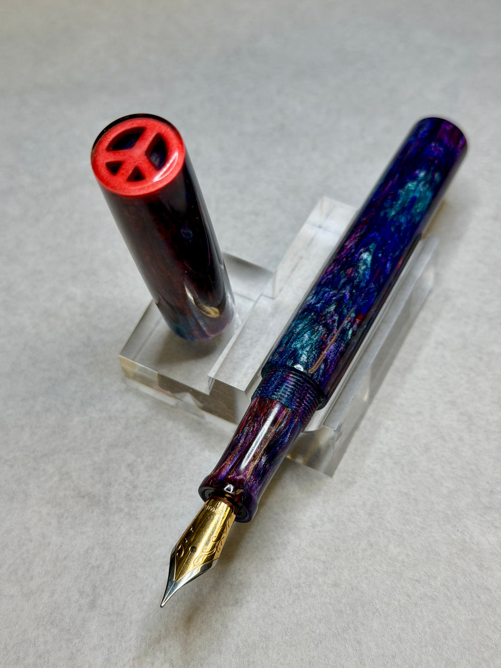 Psychedelic Peace Out #1 Alpha Fountain Pen