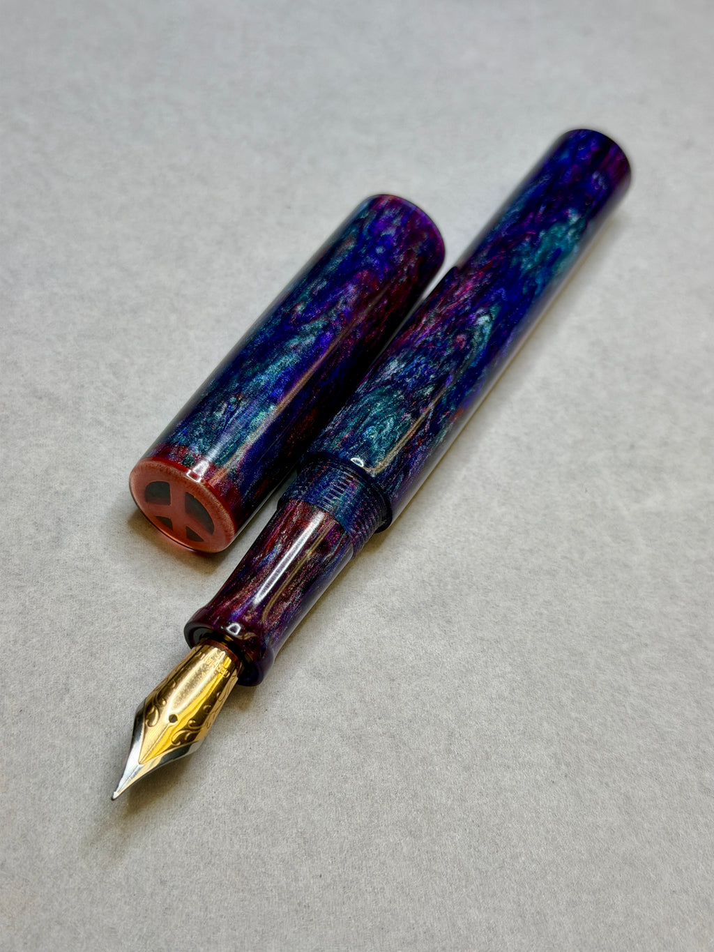Psychedelic Peace Out #1 Alpha Fountain Pen