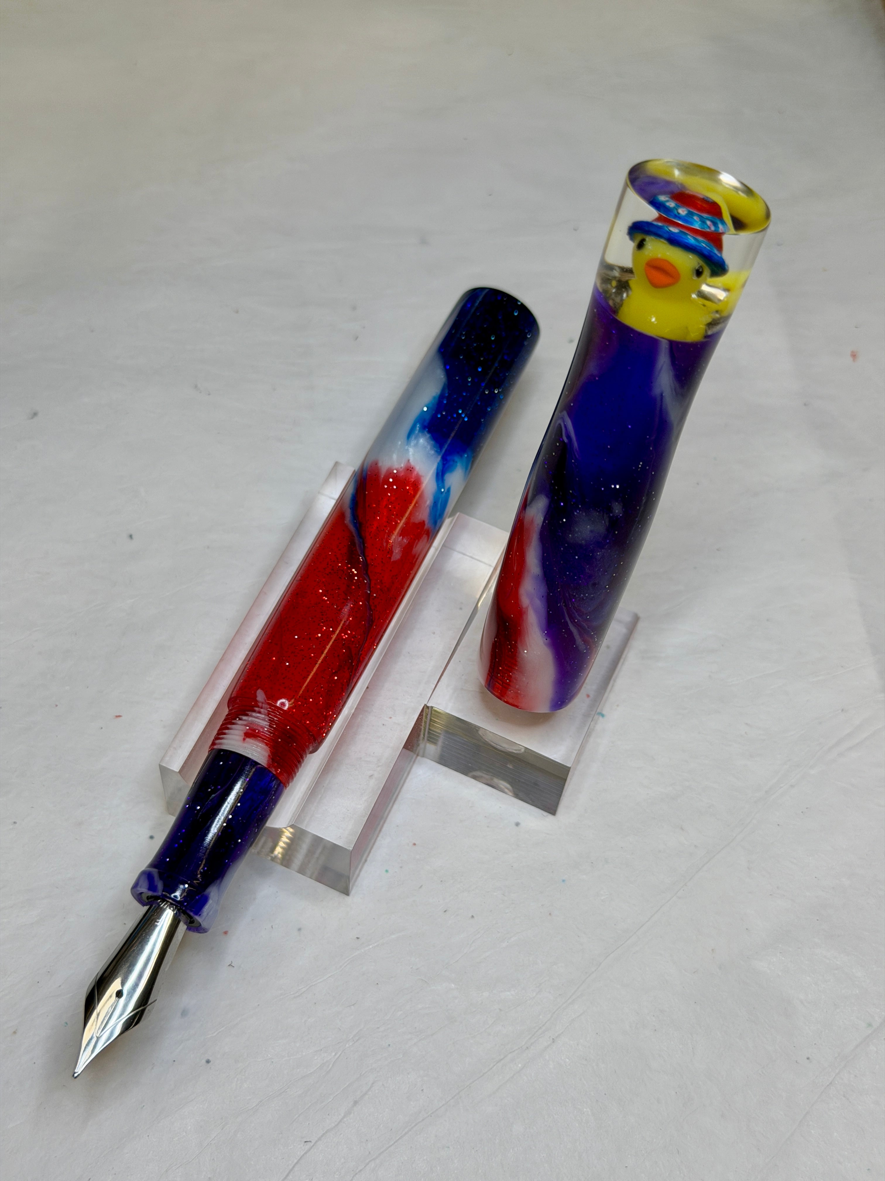 Chromatic Cyclone Patriotic Duck Alpha Fountain Pen