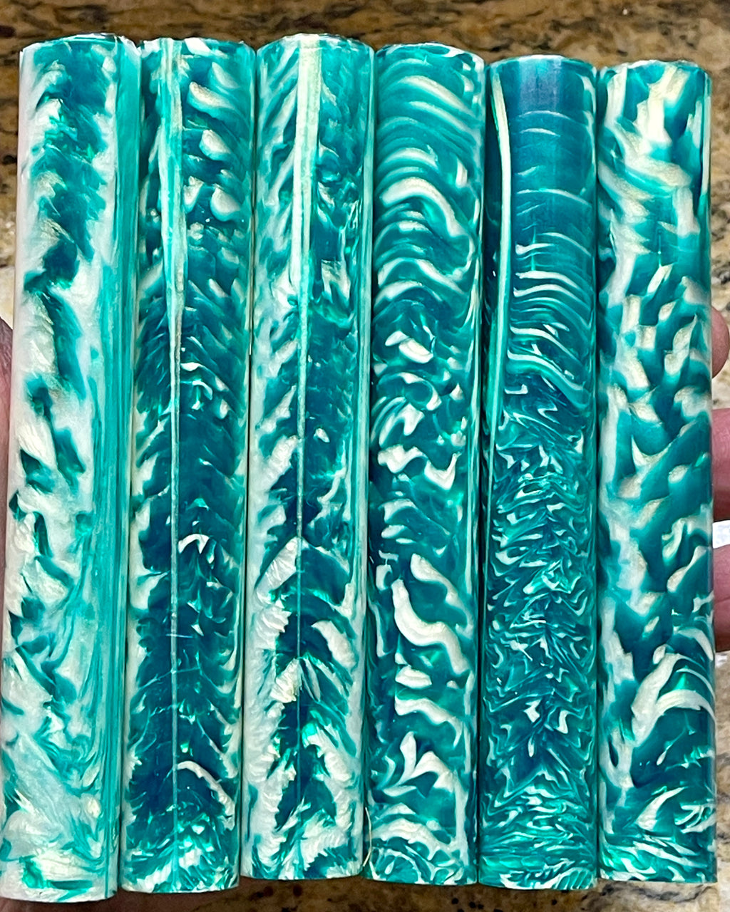 Z - Teal Abalone Swirl Blank