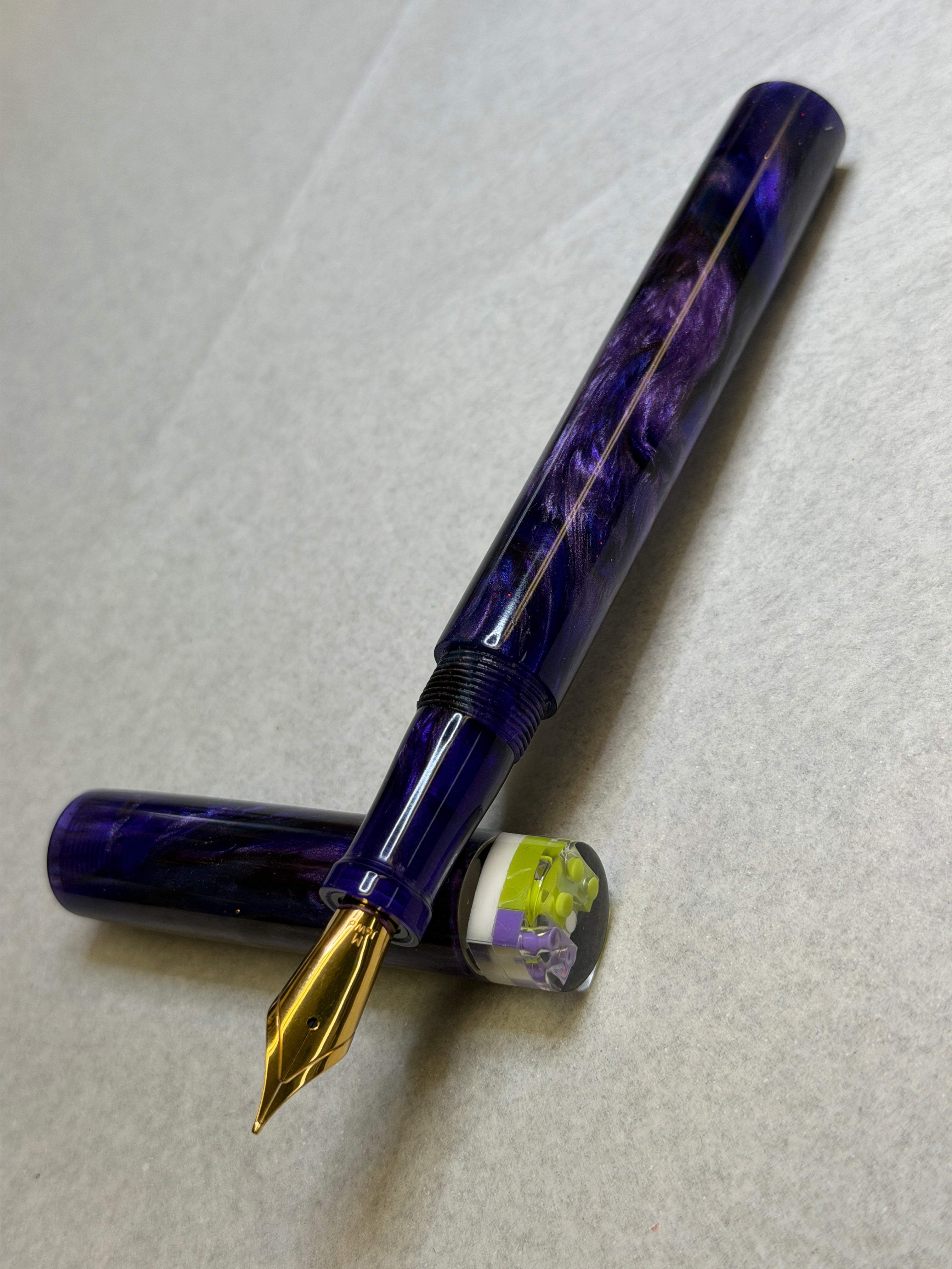 Violet Reverb Lego Alpha Fountain Pen