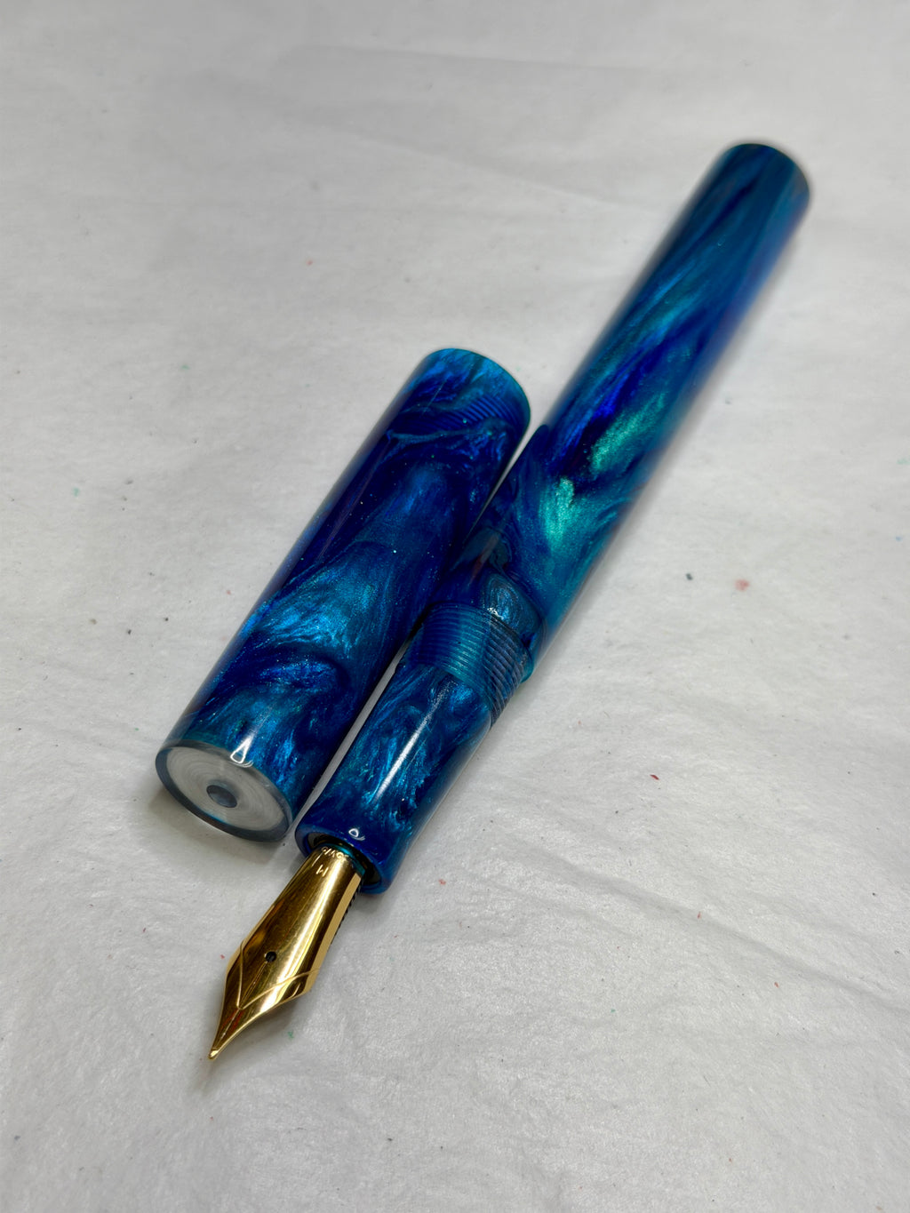 Sapphire Alpha Fountain Pen with finial - CM