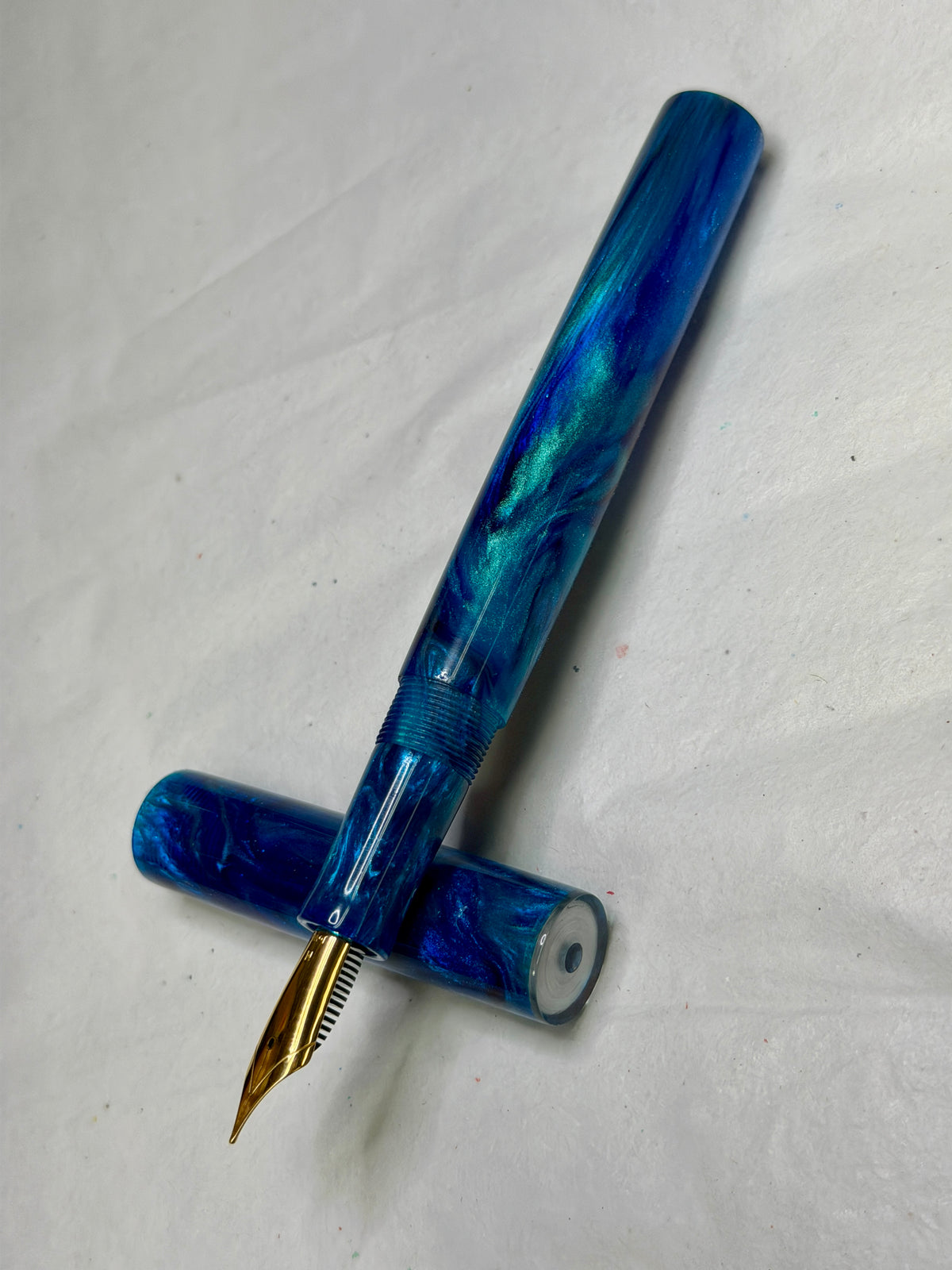 Sapphire Alpha Fountain Pen with finial - CM