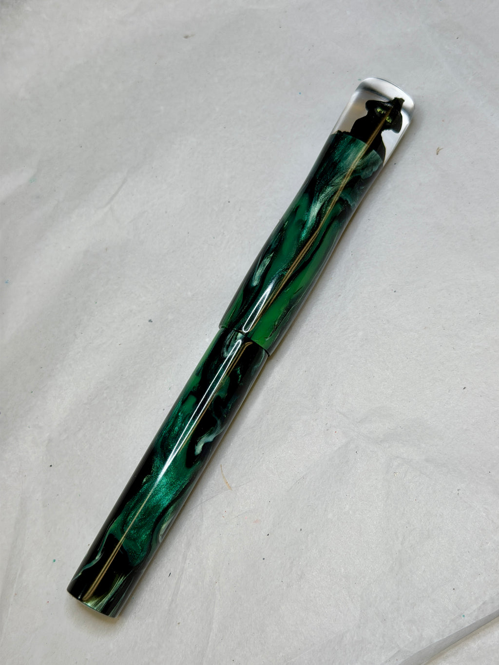 Midnight Citrus Black Cat Alpha Fountain Pen (Jen)