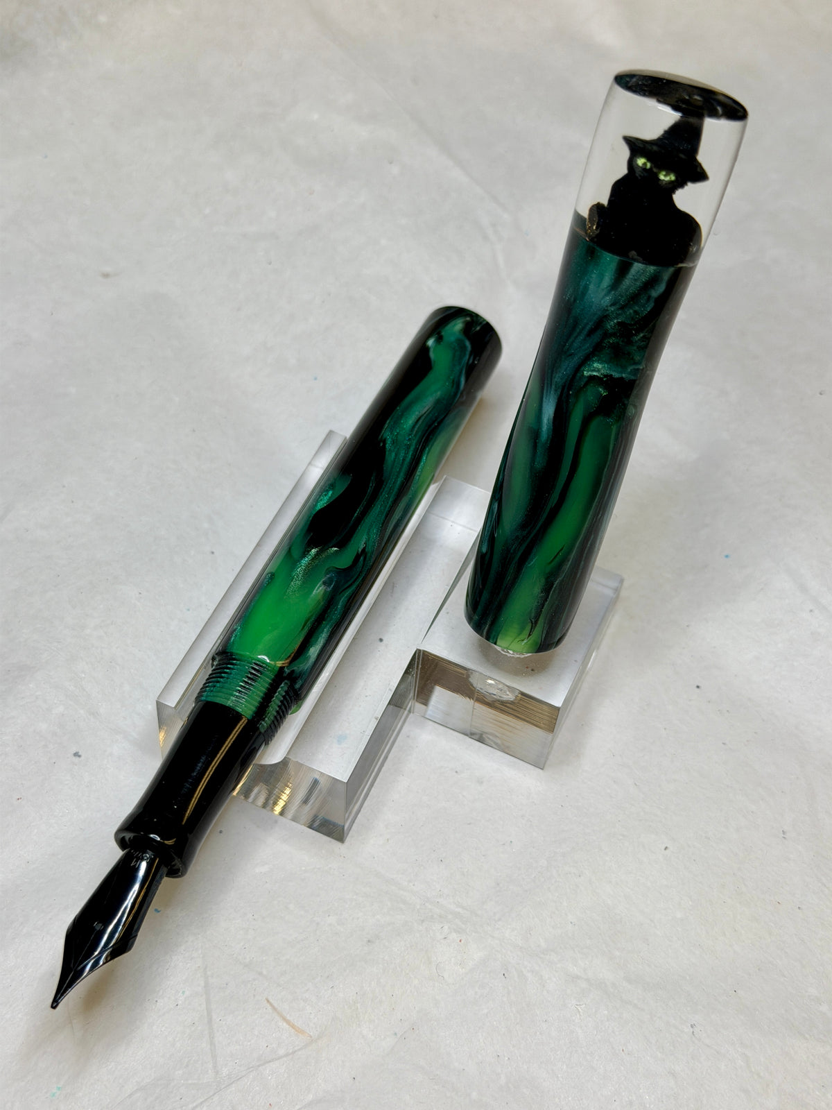 Midnight Citrus Black Cat Alpha Fountain Pen (Jen)