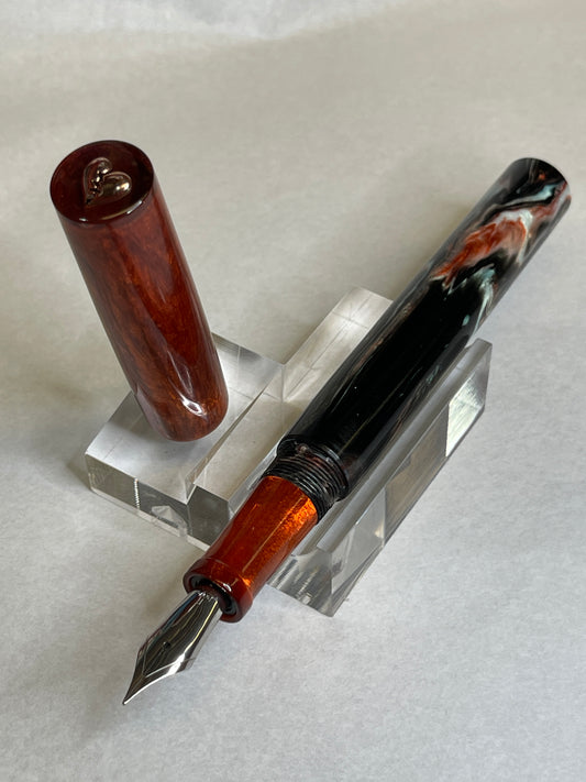Copper Duel Fountain Pen (Torn Heart)
