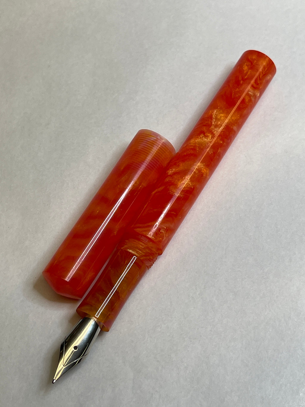 Orange Abalone Alpha Petite Fountain Pen