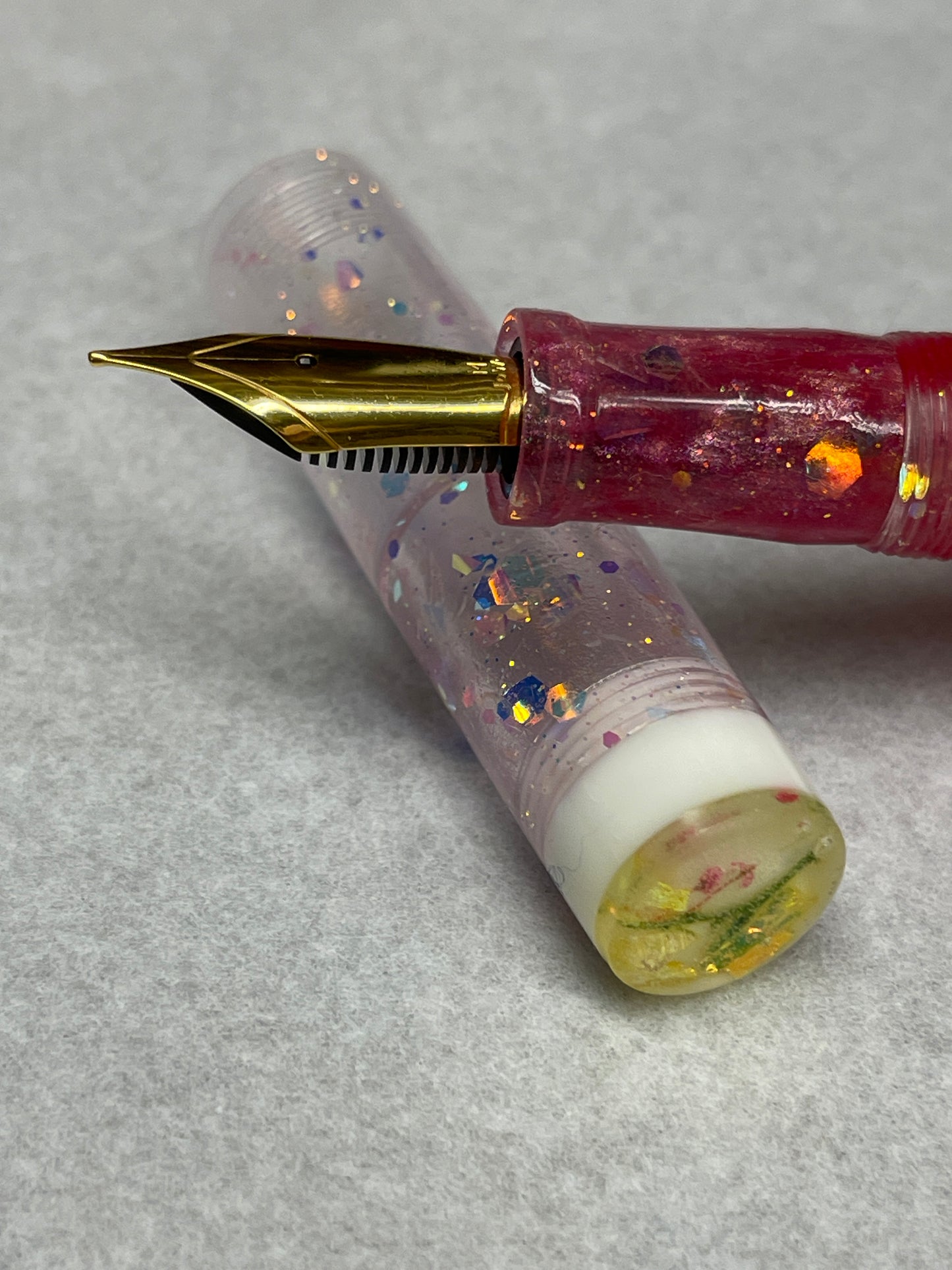 Dirty Shirley Fountain Pen with Floral Finial (Ayanna)