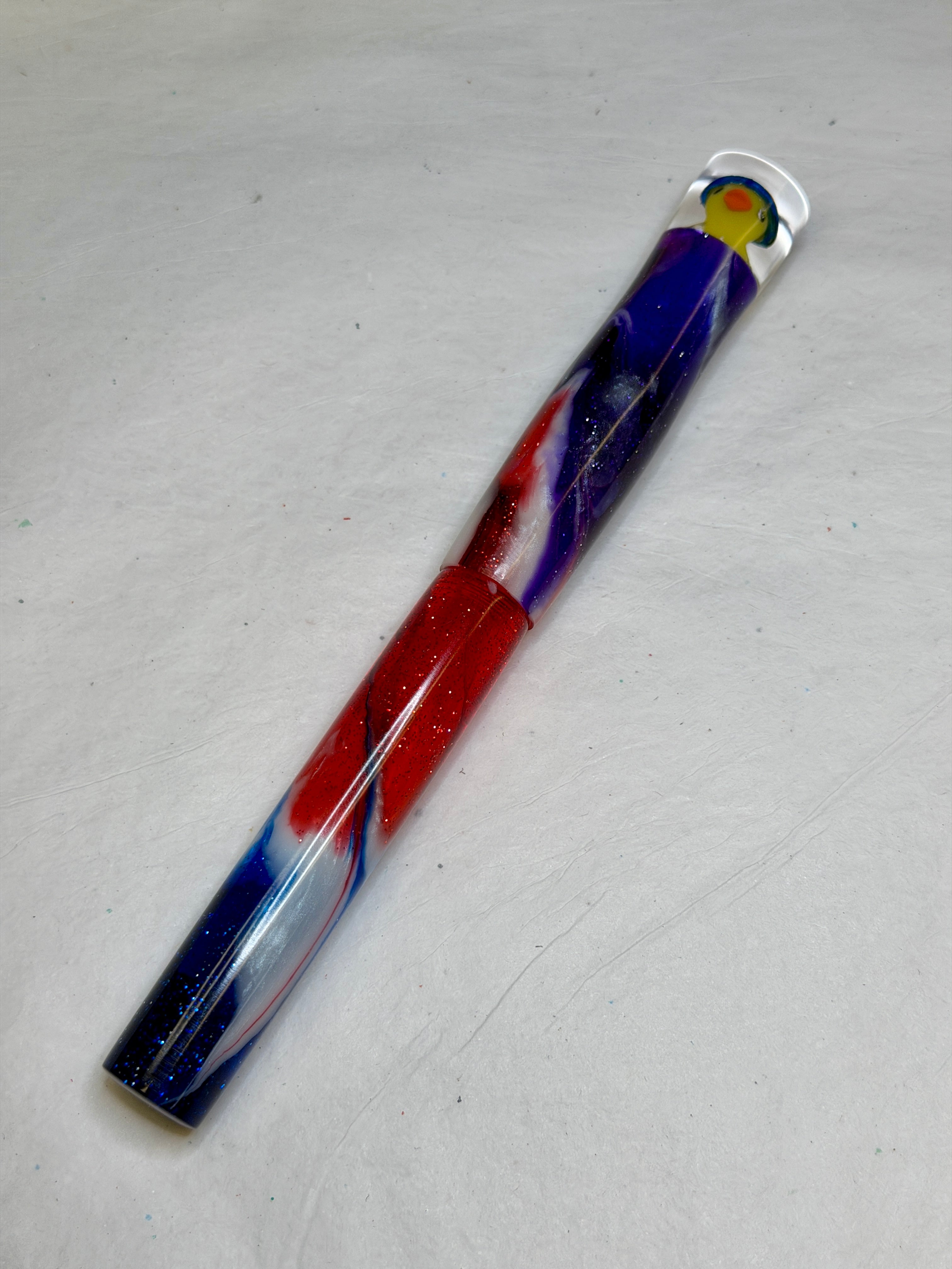 Chromatic Cyclone Patriotic Duck Alpha Fountain Pen