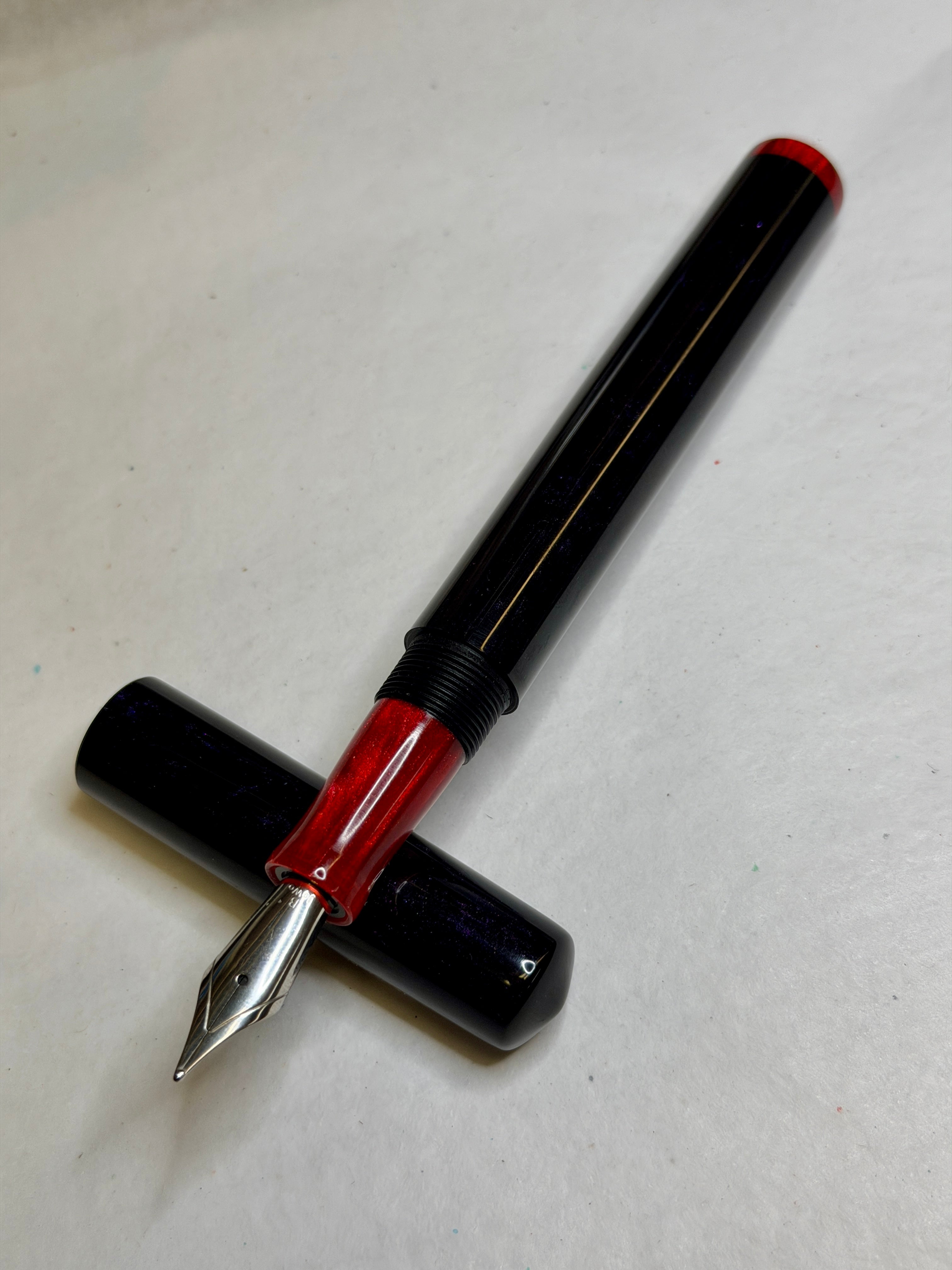 Hidden Gem Ruby Alpha Fountain Pen - TM