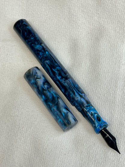 Z - Black & Blue Abalone Fountain Pen