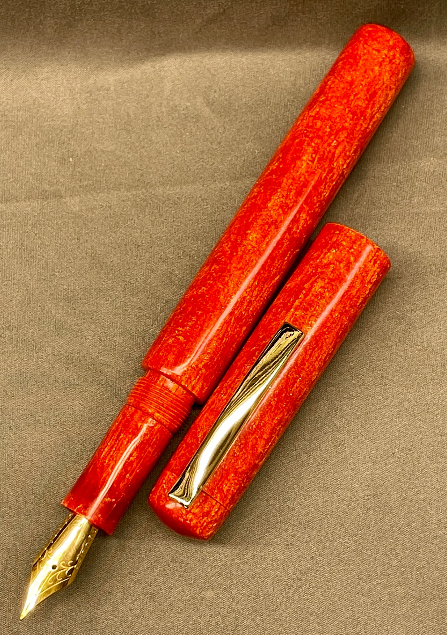 Tangerine Scribbler Pen with clip