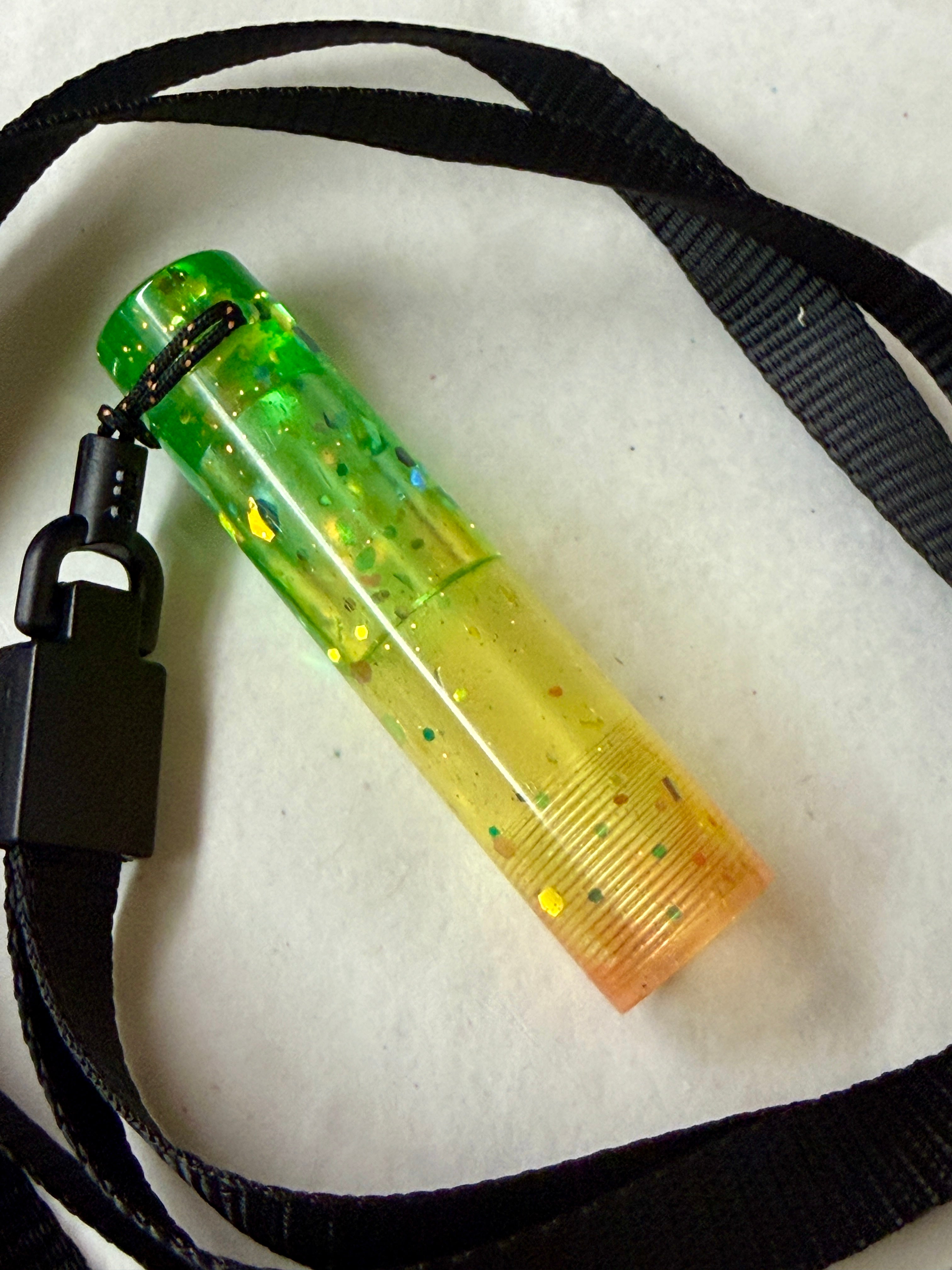 Rainbow Glitter #3 Missing Link Cap with Lanyard