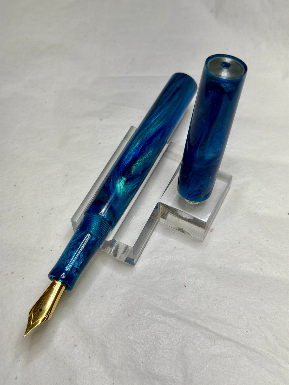 Sapphire Alpha Fountain Pen with finial - CM
