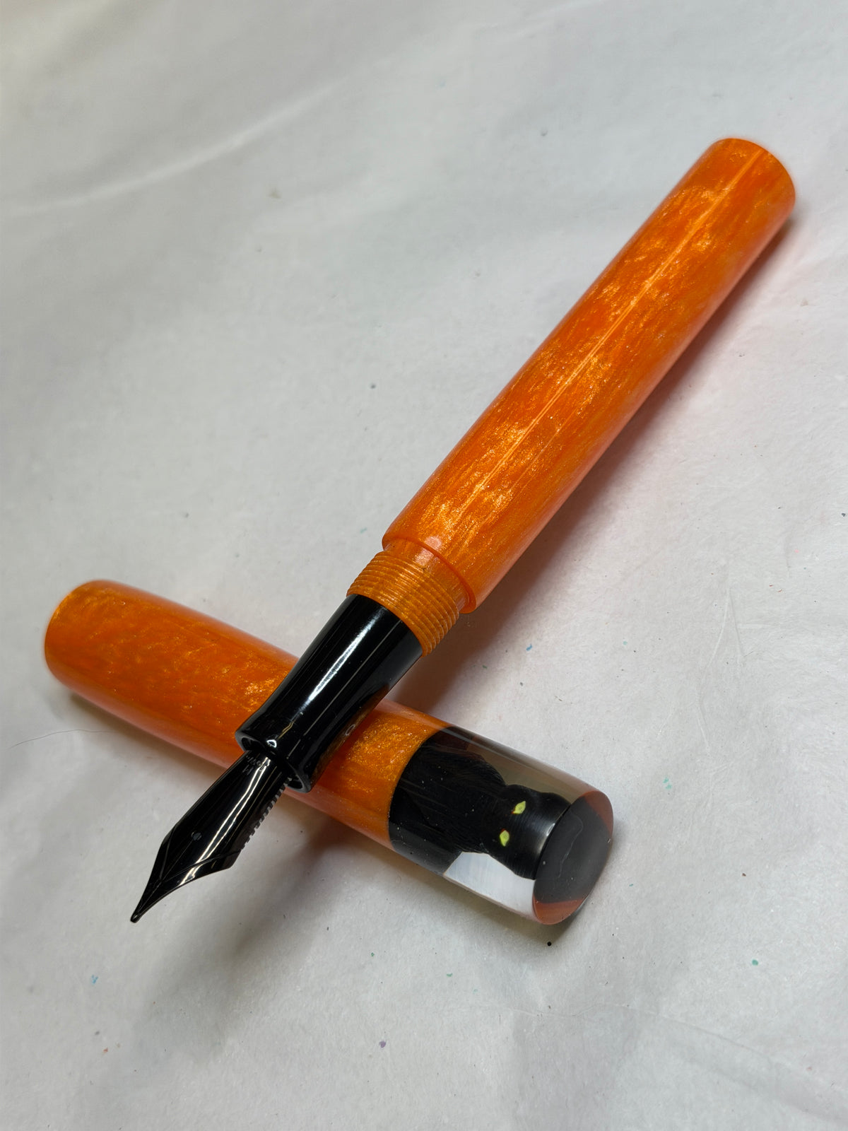 Tennessee Pearl Black Cat Alpha Fountain Pen