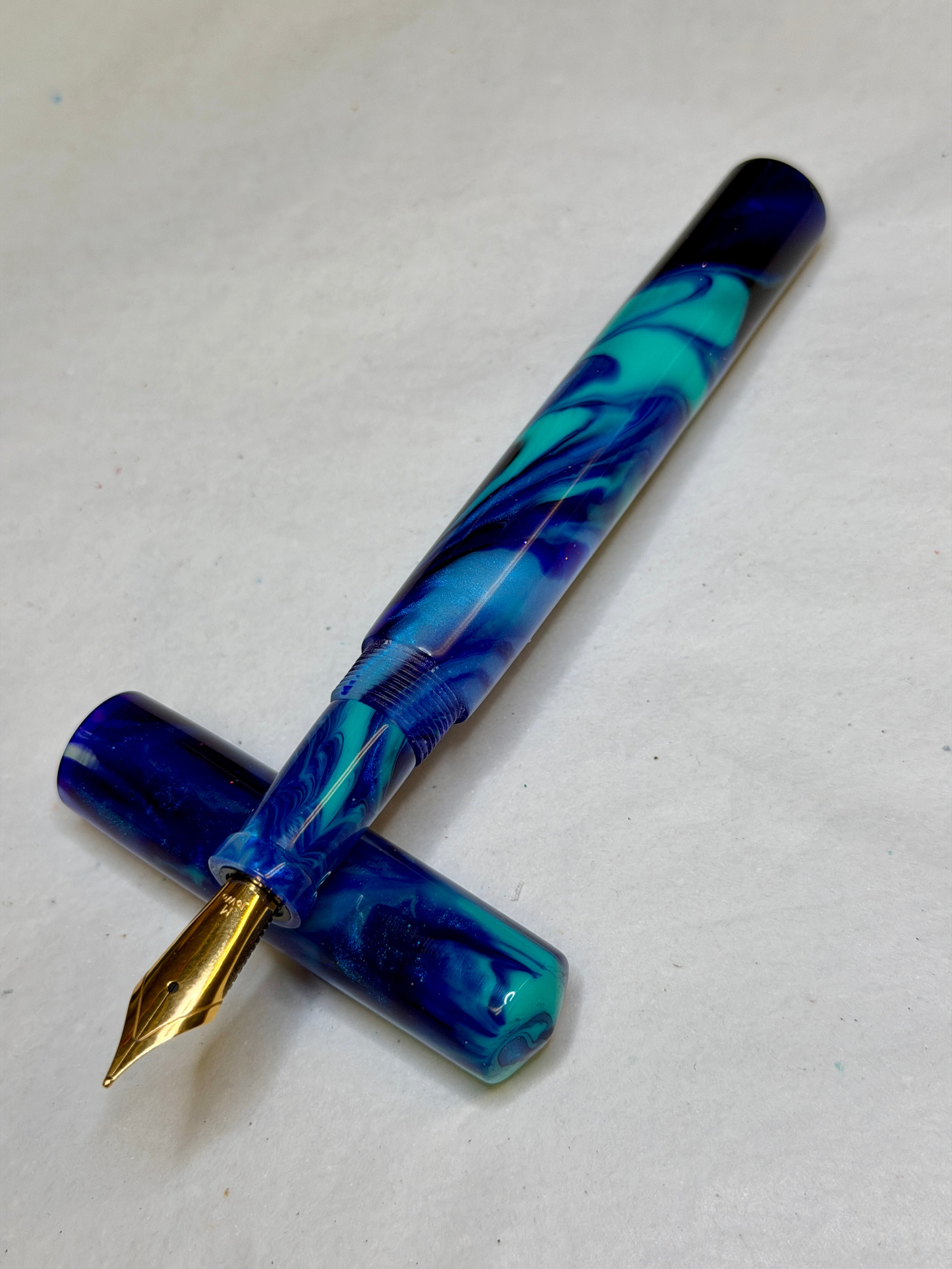 Tranquil Blues Alpha Fountain Pen - CM