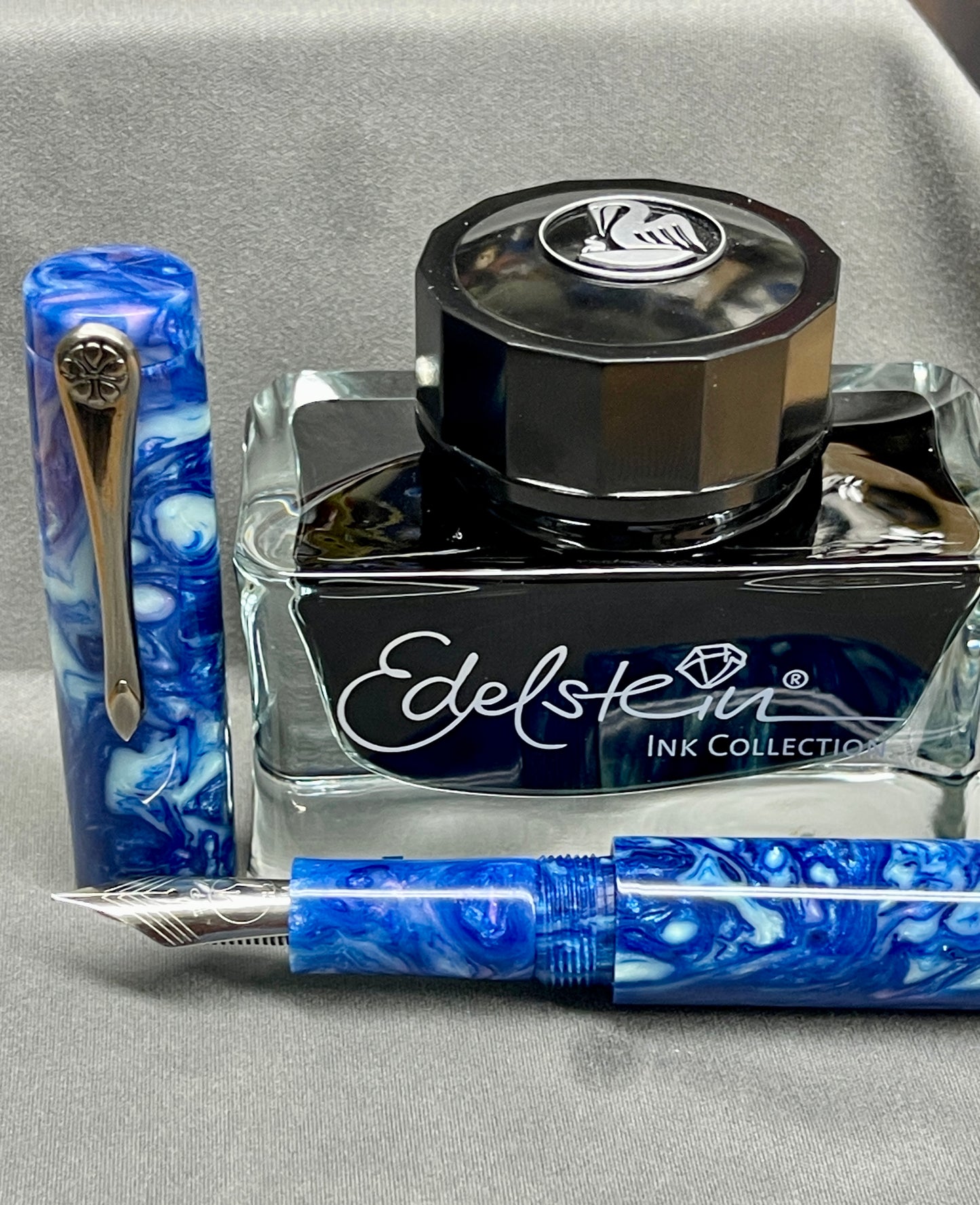 Z - Blue Abalone Pen with clip (Derek)