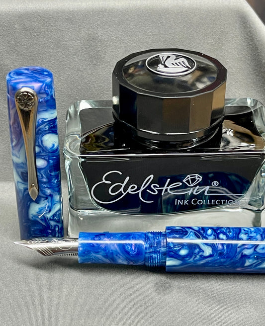 Z - Blue Abalone Pen with clip (Derek)