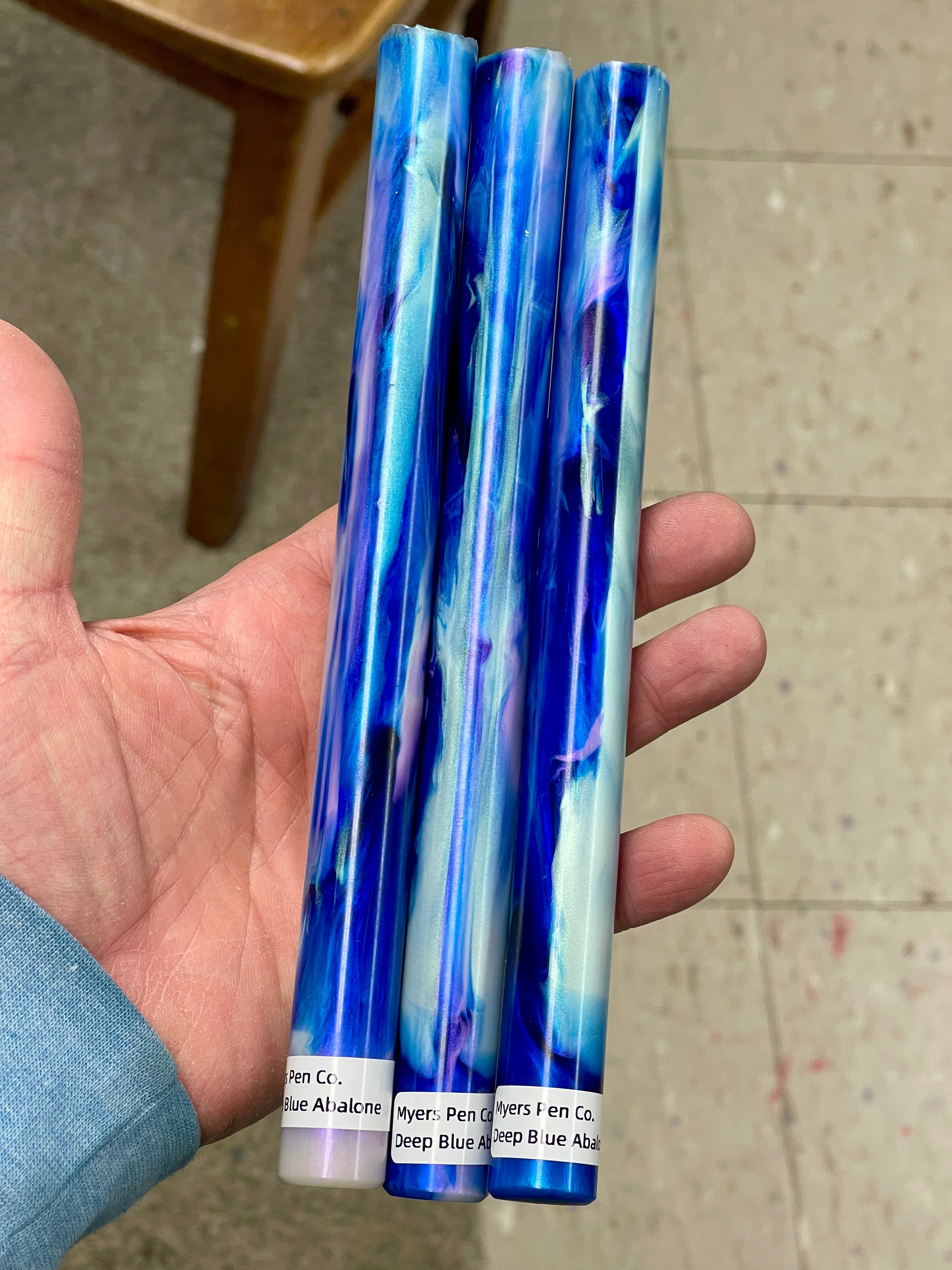 Deep Blue Abalone Blank
