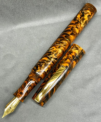 Orange Flames Pen with clip