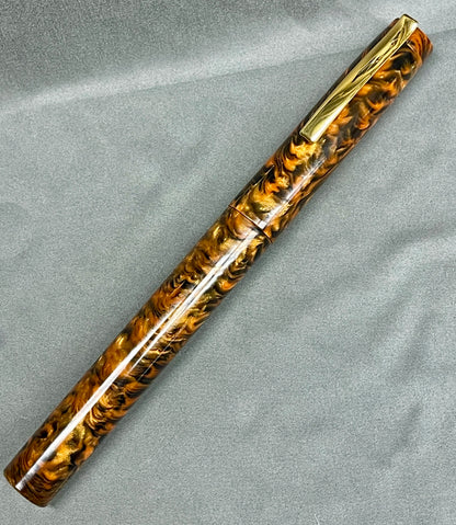 Orange Flames Pen with clip